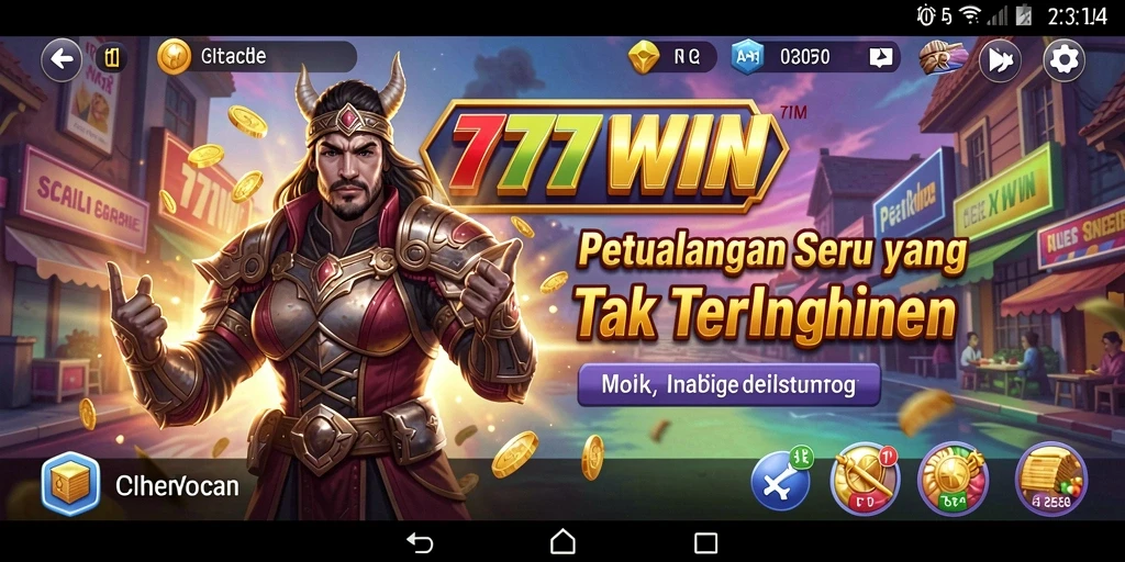Screenshot gameplay 777WIN menampilkan petualangan menakjubkan di dunia fantasi.