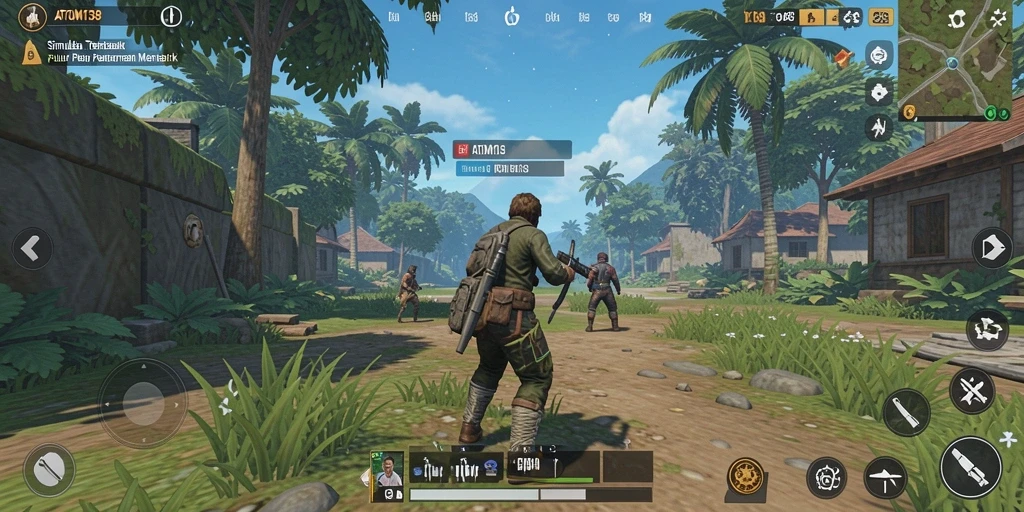 Menampilkan gameplay simulation ATOM138 yang menarik dan interaktif.