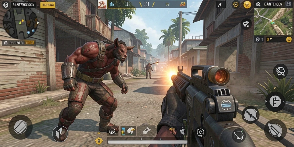 Tampilan gameplay seru dan menegangkan dari BANTENG69.