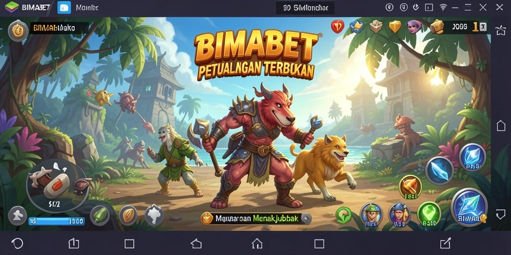 Screenshot gameplay BIMABET yang menunjukkan petualangan di dunia terbuka.