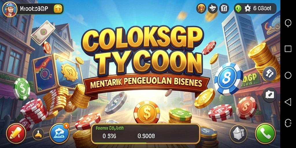 Tampilan gameplay COLOKSGP yang menampilkan pengelolaan bisnis yang menantang.