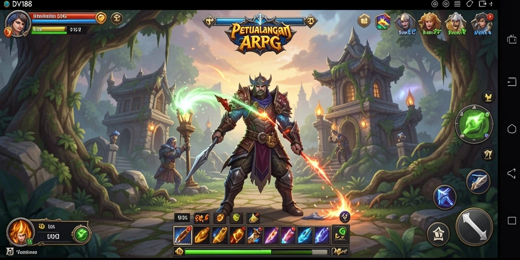 Tampilan gameplay seru dari DV188 di dunia ARPG.