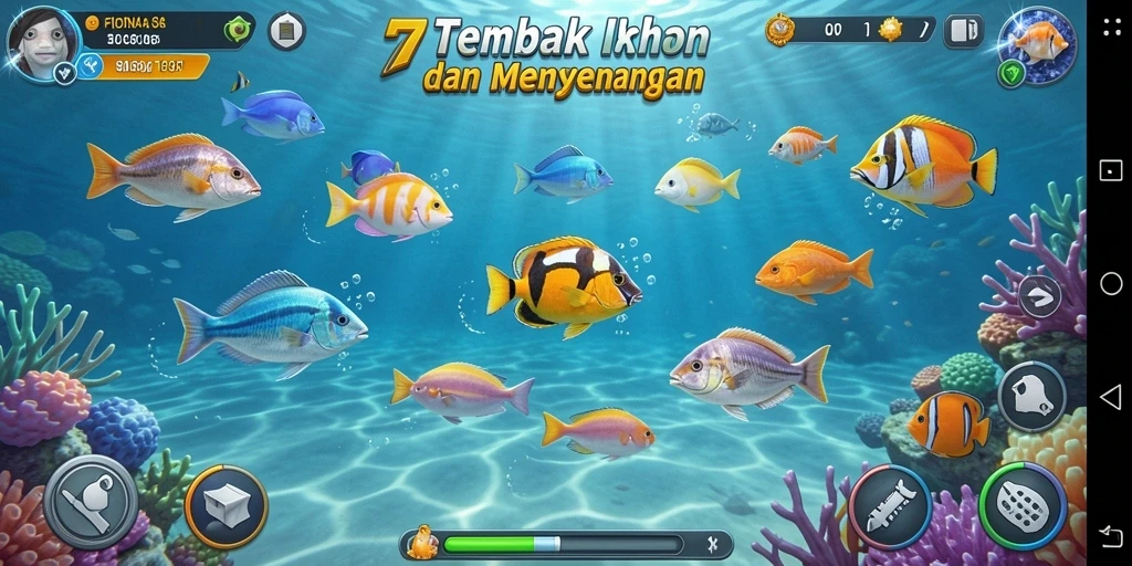 Tampilan gameplay seru dari FIONA77 yang penuh warna.