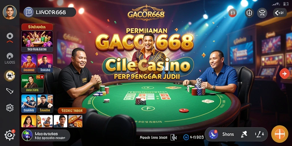Screenshot gameplay Live Casino GACOR668 dengan dealer dan pemain aktif.