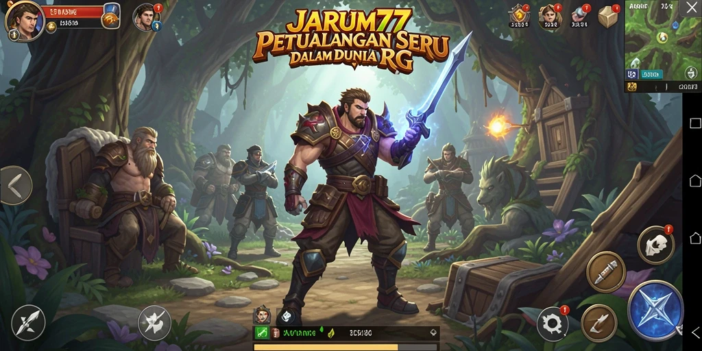 Tampilan grafis menakjubkan di dalam gameplay RPG JARUM77.