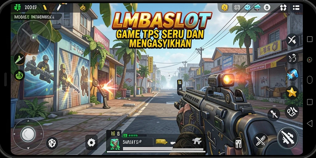 Screenshot gameplay LMBASLOT yang penuh aksi dan ketegangan.