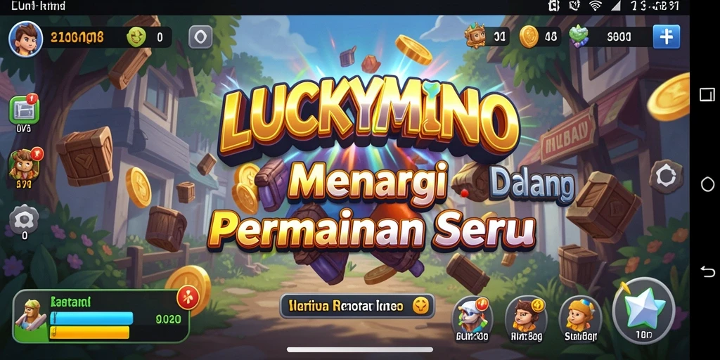 Tampilan gameplay strategi yang menegangkan di LUCKYMINO.
