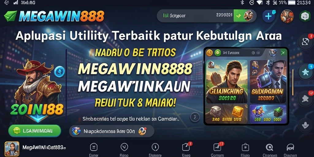 Tampilan utama antarmuka <strong>MEGAWIN888</strong> yang sederhana dan fungsional.