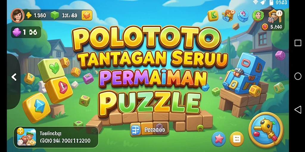 Screenshot utama POLOTOTO menampilkan gameplay Puzzle yang menarik.