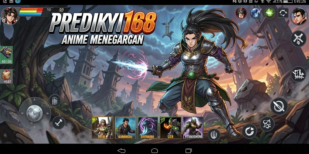 Tangkapan layar gameplay PREDIKSI168 yang penuh aksi dan karakter anime.