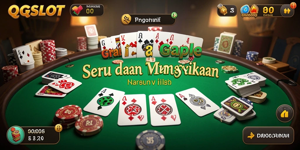 Tangkapan layar utama QQSLOT menunjukkan permainan Gaple yang seru.