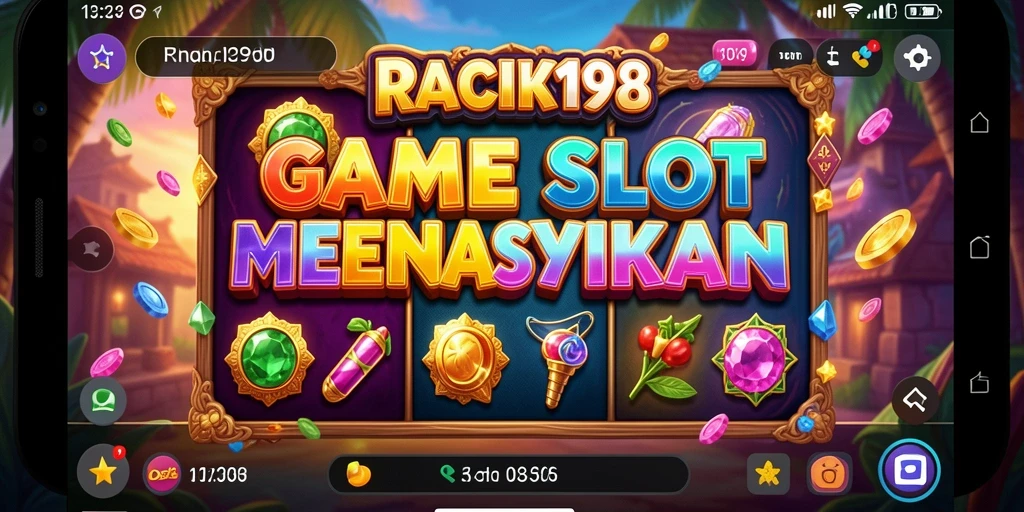 Screenshot gameplay RACIK198 yang menampilkan putaran mesin slot yang mendebarkan.