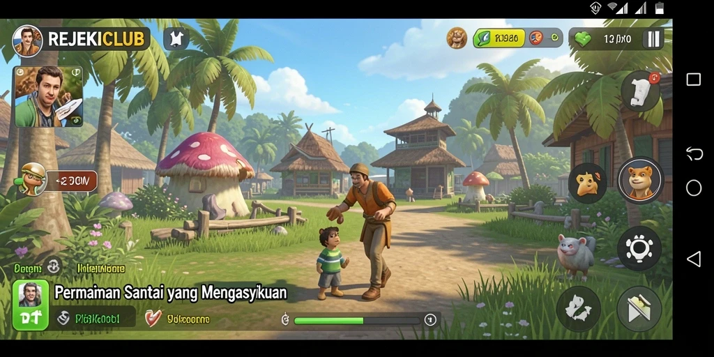 Tampilan gameplay seru dari REJEKICLUB yang menyenangkan.