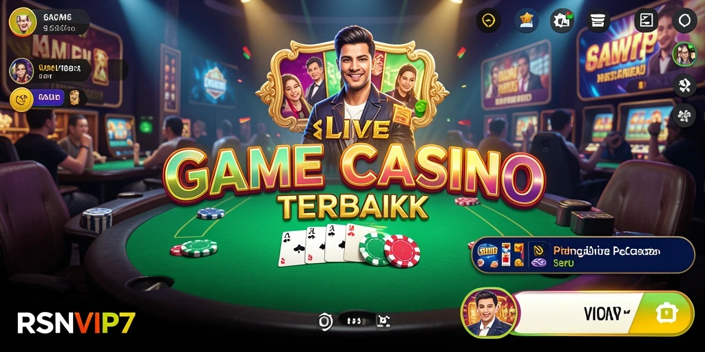 Tampilan gameplay Live Casino yang seru dan interaktif di RSNVIP7.