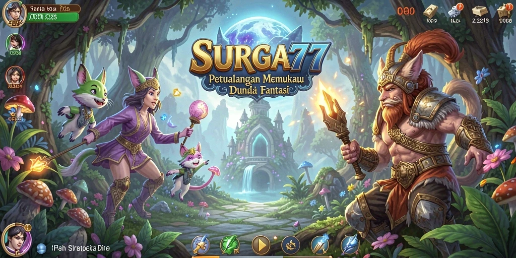Tampilan gameplay <strong>SURGA77</strong> yang menakjubkan dalam aksi petualangan.