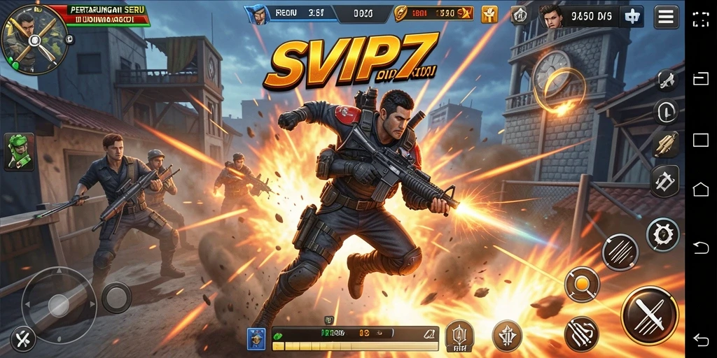 Tangkapan layar dari gameplay SVIP7 yang penuh aksi dan petualangan.