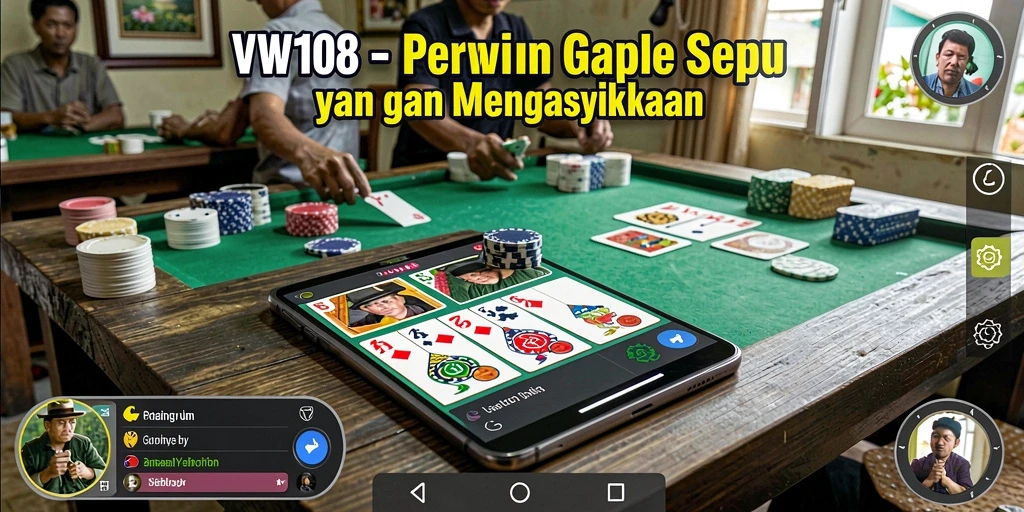 Screenshot gameplay VW108 menampilkan keseruan bermain Gaple.